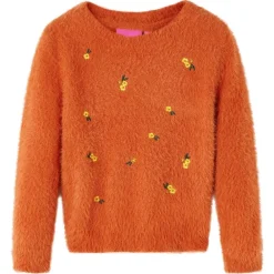 Kleding & Accessoires*vidaXL Kindertrui gebreid 92 bruin Oranje