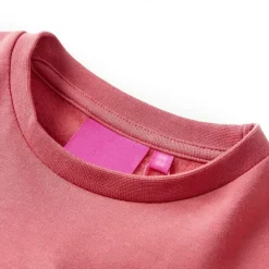 Kindertrui kleurenblok 92 roze en hennakleurig><noscript><img width=