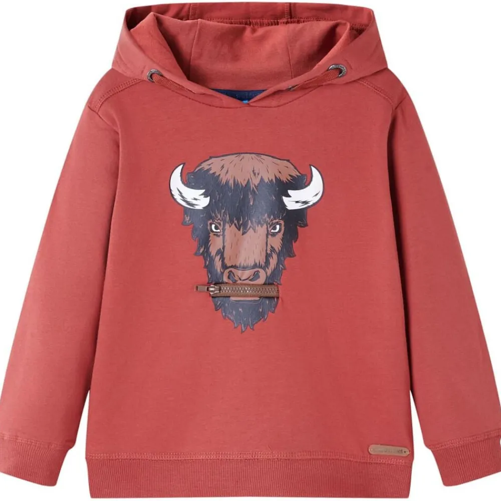 Kindertrui met capuchon 104 roodbruin>vidaXL Best