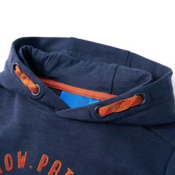 Kindertrui met capuchon 92 gemêleerd en oranje><noscript><img width=