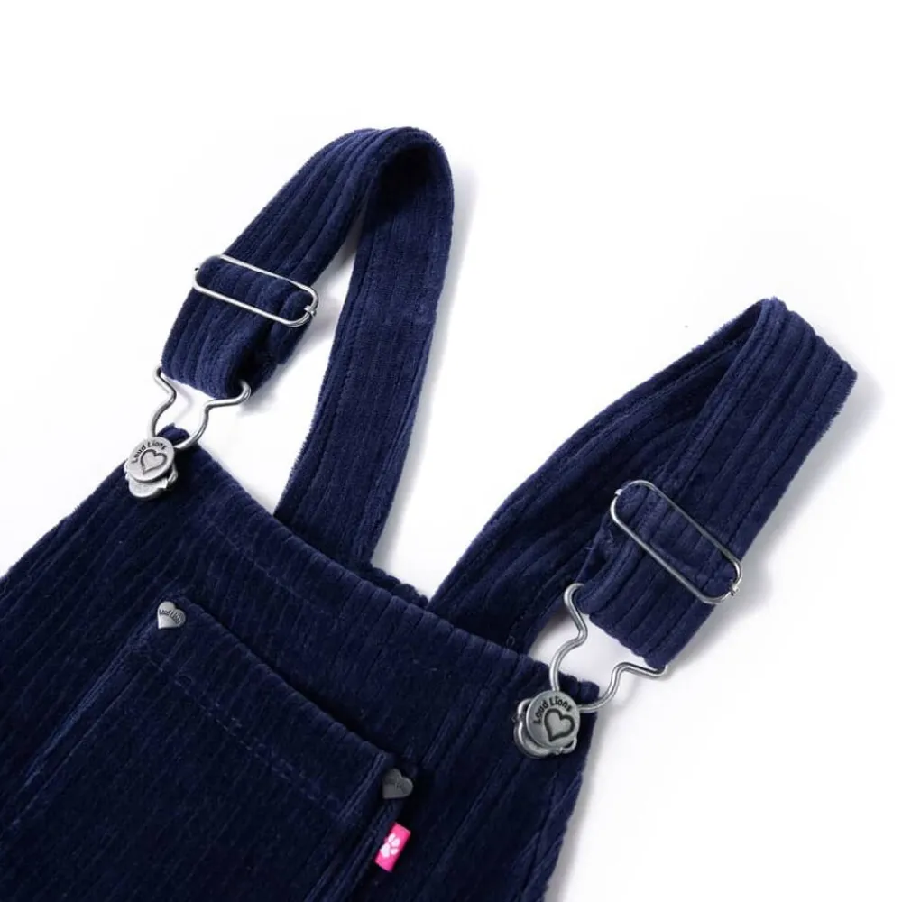 Kleding & Accessoires*vidaXL Kindertuinjurk 92 ribfluweel Marineblauw