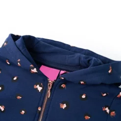 Kindervest met capuchon 92 marineblauw><noscript><img width=