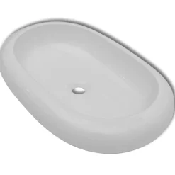 Sanitair & Loodgietersbenodigdheden*vidaXL Luxe keramische wasbak ovaal 63 x 42 cm Wit