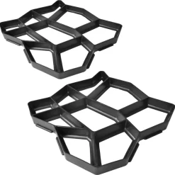 Mal voor tuinpad 42 x 42 x 4 cm set van 2>vidaXL New