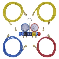 Gereedschap*vidaXL Manometer 4-richtingen set in opbergkoffer