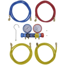 Gereedschap*vidaXL Manometer set voor airco met 4-richtingen