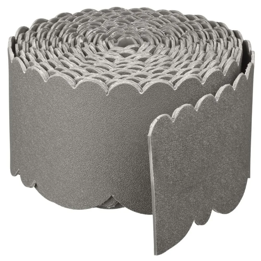 Tuinafscheidingen*vidaXL Nature Borderrand decoratief 0,13x12 m 3 mm Grijs