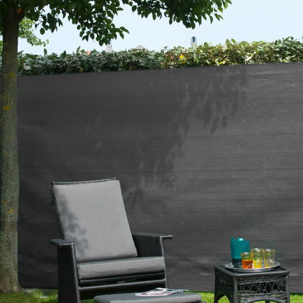 Tuinafscheidingen*vidaXL Nature Tuinscherm 1,5x5 m PE Antraciet