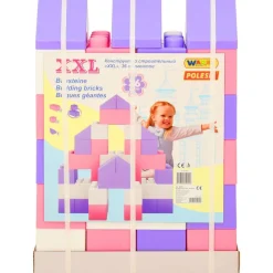 Babyspeelgoed*vidaXL Polesie Wader Speelgoedblokken XXL 36 st roze en paars