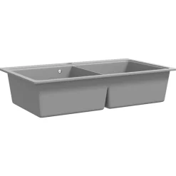 Spoelbak opbouw graniet dubbele bak>vidaXL Discount