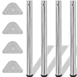 Tafelaccessoires*vidaXL Tafelpoten in hoogte verstelbaar 710 mm 4 st Chroom