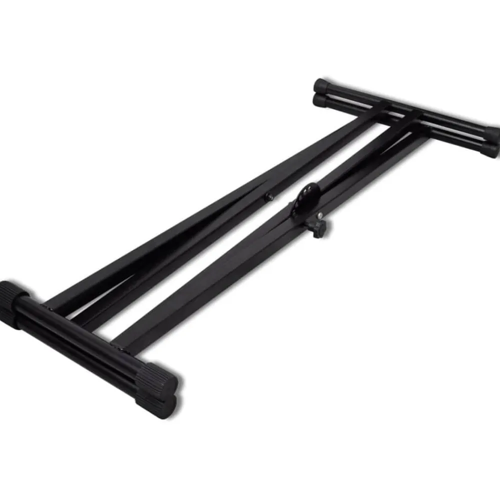 Verstelbare keyboardstandaard dubbel X-frame>vidaXL New