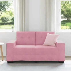 Banken*vidaXL | Loveseat | met kussen Fluweel Roze
