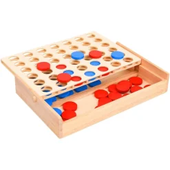 Spellen*vidaXL 4 op een rij 24x15x4 cm massief hout