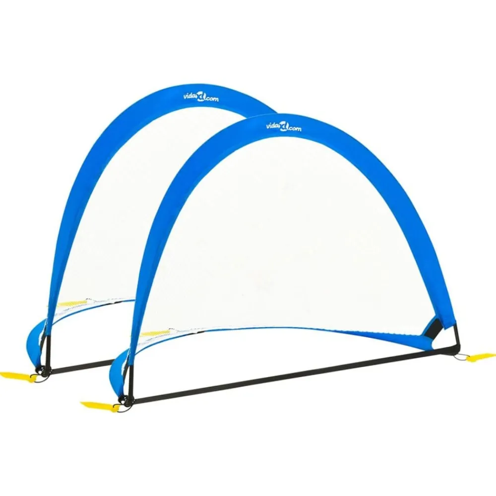 2 st Kindervoetbaldoelen met opbergtas 119x82x84,5 cm>vidaXL Clearance