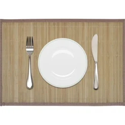Linnengoed*vidaXL 6 st Placemats 30x45 cm bamboe Bruin