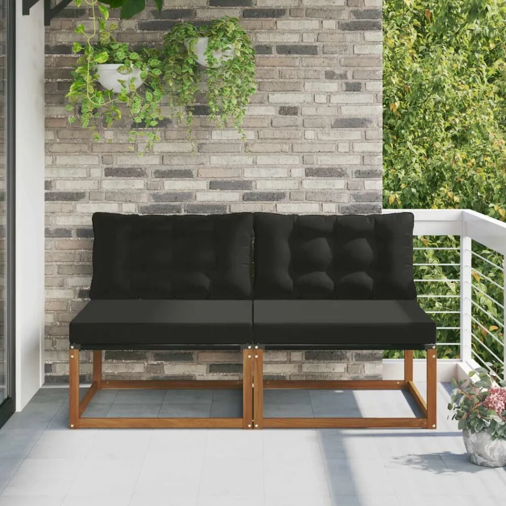 2 Stuk Buiten Midden Sofa Massief Acaciahout Naturel>vidaXL Best