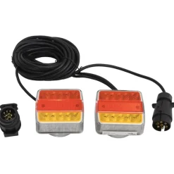 Voertuigonderdelen & -Accessoires*vidaXL Aanhangerlampen 2 st LED-lamp 12 V 10,5x7,5x10 cm rood