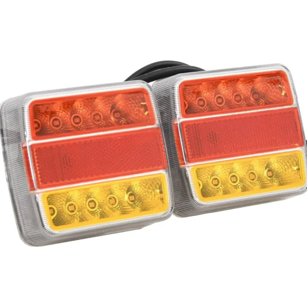 Voertuigonderdelen & -Accessoires*vidaXL Aanhangerlampen 2 st LED-lamp 12 V 10,5x7,5x10 cm rood