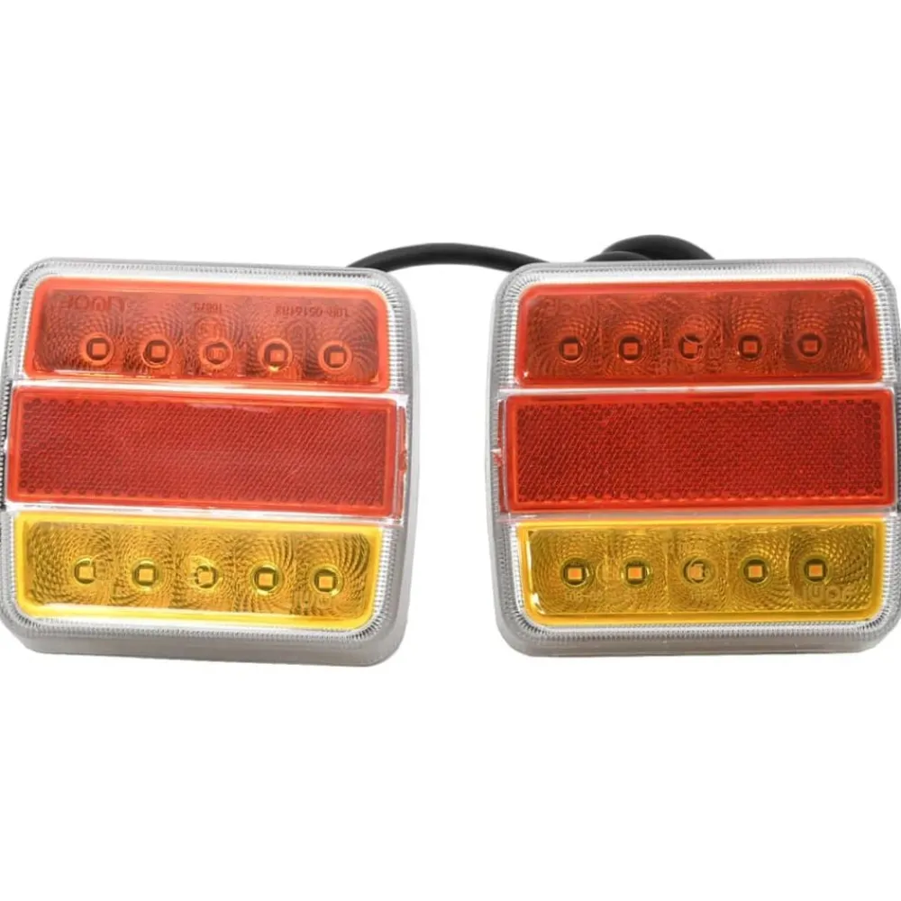 Voertuigonderdelen & -Accessoires*vidaXL Aanhangerlampen 2 st LED-lamp 12 V 10,5x7,5x10 cm rood