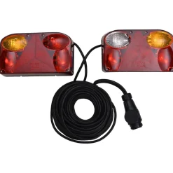 Voertuigonderdelen & -Accessoires*vidaXL Aanhangerlampen 2 st klassiek peertje 12 V 23x6x13 cm rood