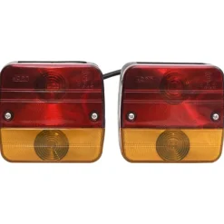 Aanhangerlampen 2 st klassiek peertje 12 V 10,5x5x9,5 cm rood><noscript><img width=