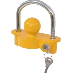 Voertuigonderdelen & -Accessoires*vidaXL Aanhangwagenslot met 2 sleutels staal en aluminiumlegering geel