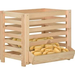 Huishoudelijke Benodigdheden*vidaXL Aardappelkist 60x40x50 cm massief grenenhout