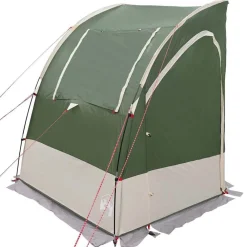 Buitensport*vidaXL Achterkleptent met dak 194 x 180 x 210 cm taft Groen