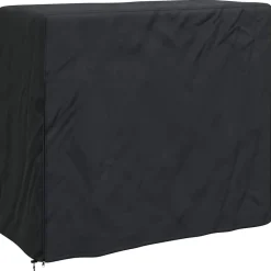 Afdekhoes voor haardhoutrek Effen Zwart 600D Oxford Stof>vidaXL New
