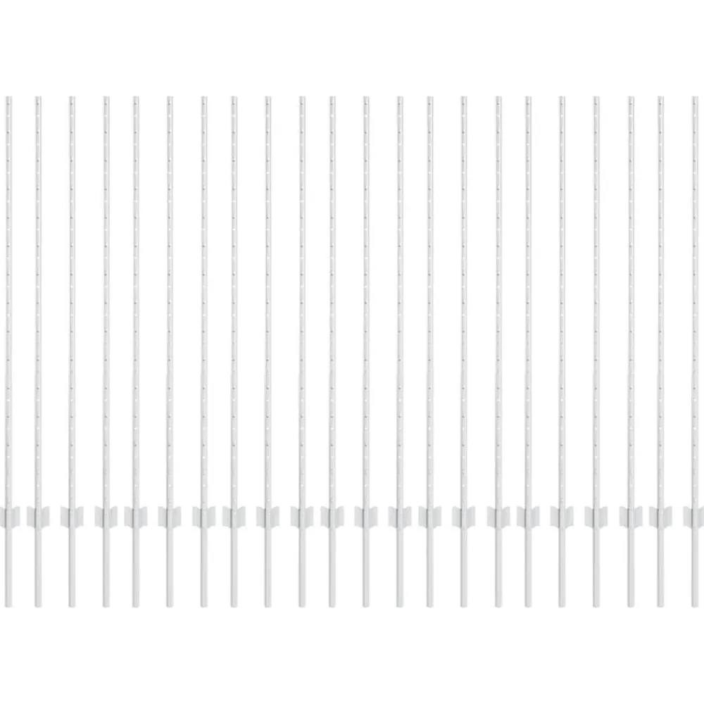 Afrasteringspaal 22 pcs Zilver 180 cm Staal>vidaXL Sale