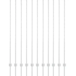 Tuinafscheidingen*vidaXL Afrasteringspaal 11 pcs Zilver 150 cm Staal Ge galvaniseerd staal/zwart