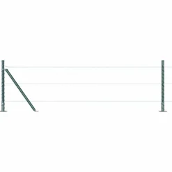 Tuinafscheidingen*vidaXL Afrasteringspaal 26 pcs Grijs 3,2 x 3,2 x 50 cm Groen