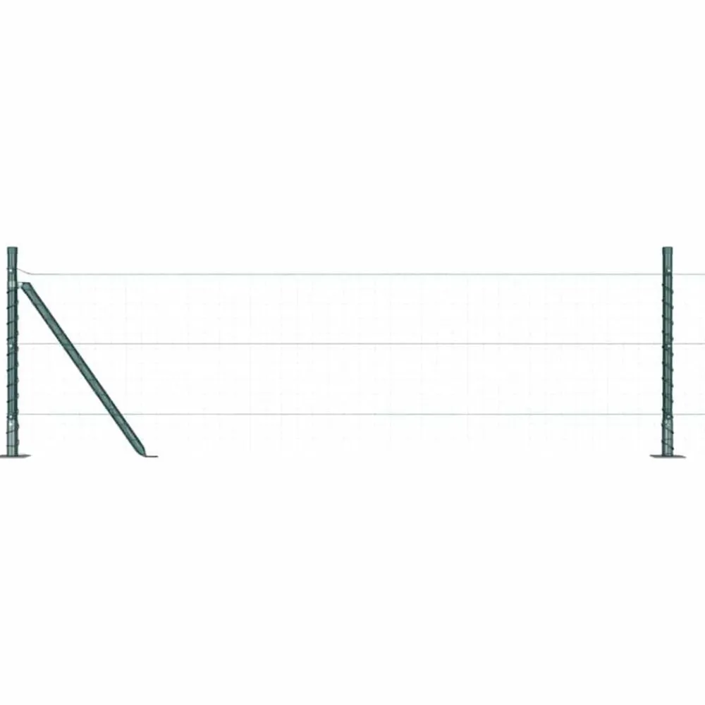 Tuinafscheidingen*vidaXL Afrasteringspaal 26 pcs Grijs 3,2 x 3,2 x 50 cm Groen