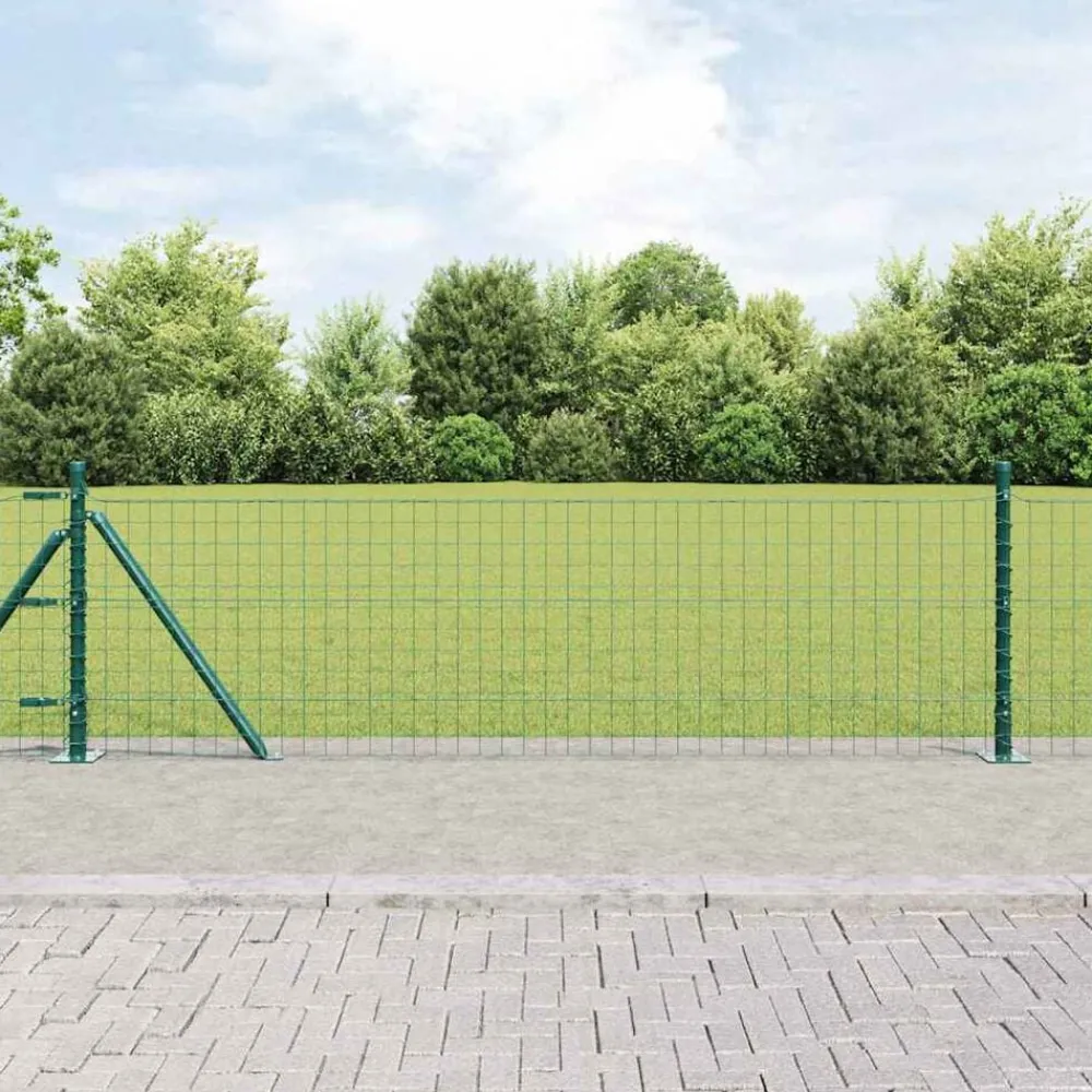 Afrasteringspaal 7 pcs Staal>vidaXL