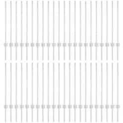 Tuinafscheidingen*vidaXL Afrasteringspaal 44 pcs Zilver 120 cm Staal Ge galvaniseerd staal/zwart