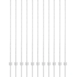 Afrasteringspaal 11 pcs Zilver 140 cm Staal>vidaXL Sale