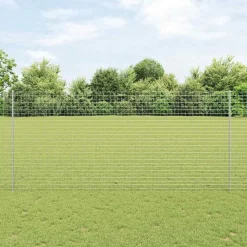 Afrasteringspaal 11 pcs Zilver 140 cm Staal>vidaXL Sale
