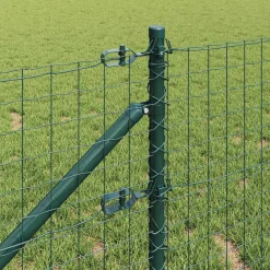 Tuinafscheidingen*vidaXL Afrasteringspaal 7 pcs Staal Groen