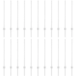 Afrasteringspaal 22 pcs Zilver 140 cm Staal>vidaXL Discount