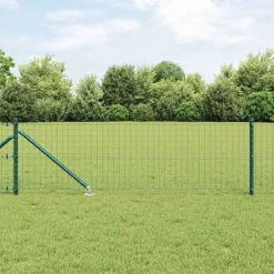 Tuinafscheidingen*vidaXL Afrasteringspaal 13 pcs Staal Groen