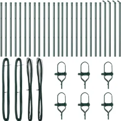 Tuinafscheidingen*vidaXL Afrasteringspaal 26 pcs 3,2 x 3,2 x 80 cm Groen