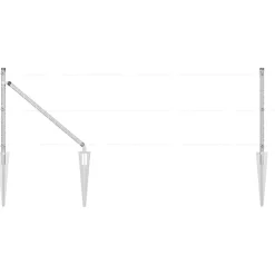 Tuinafscheidingen*vidaXL Afrasteringspaal 26 pcs Grijs 3,2 x 3,2 x 105 cm Gegalvaniseerd staal
