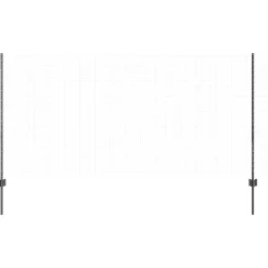 Tuinafscheidingen*vidaXL Afrasteringspaal 11 pcs Grijs 120 cm Staal Staal/grijs