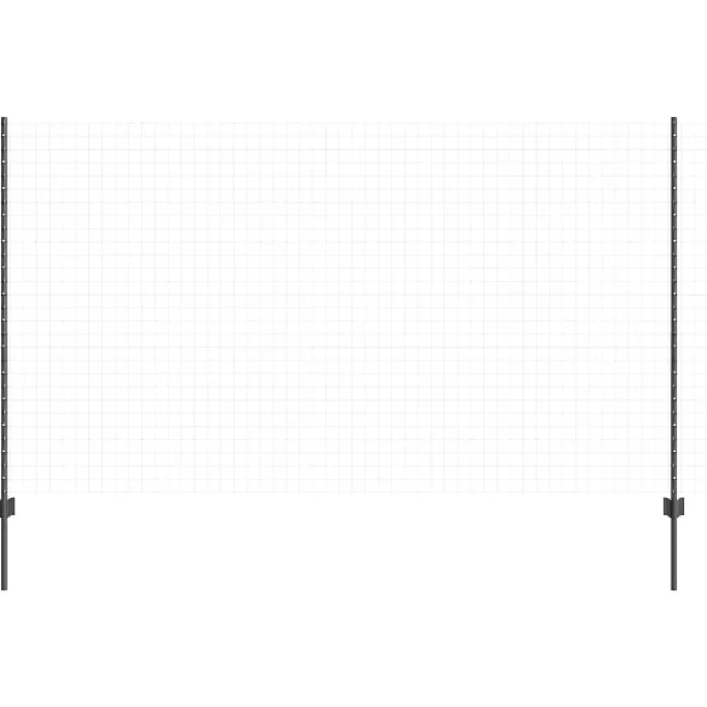 Afrasteringspaal 5 pcs Grijs 140 cm Staal>vidaXL Outlet
