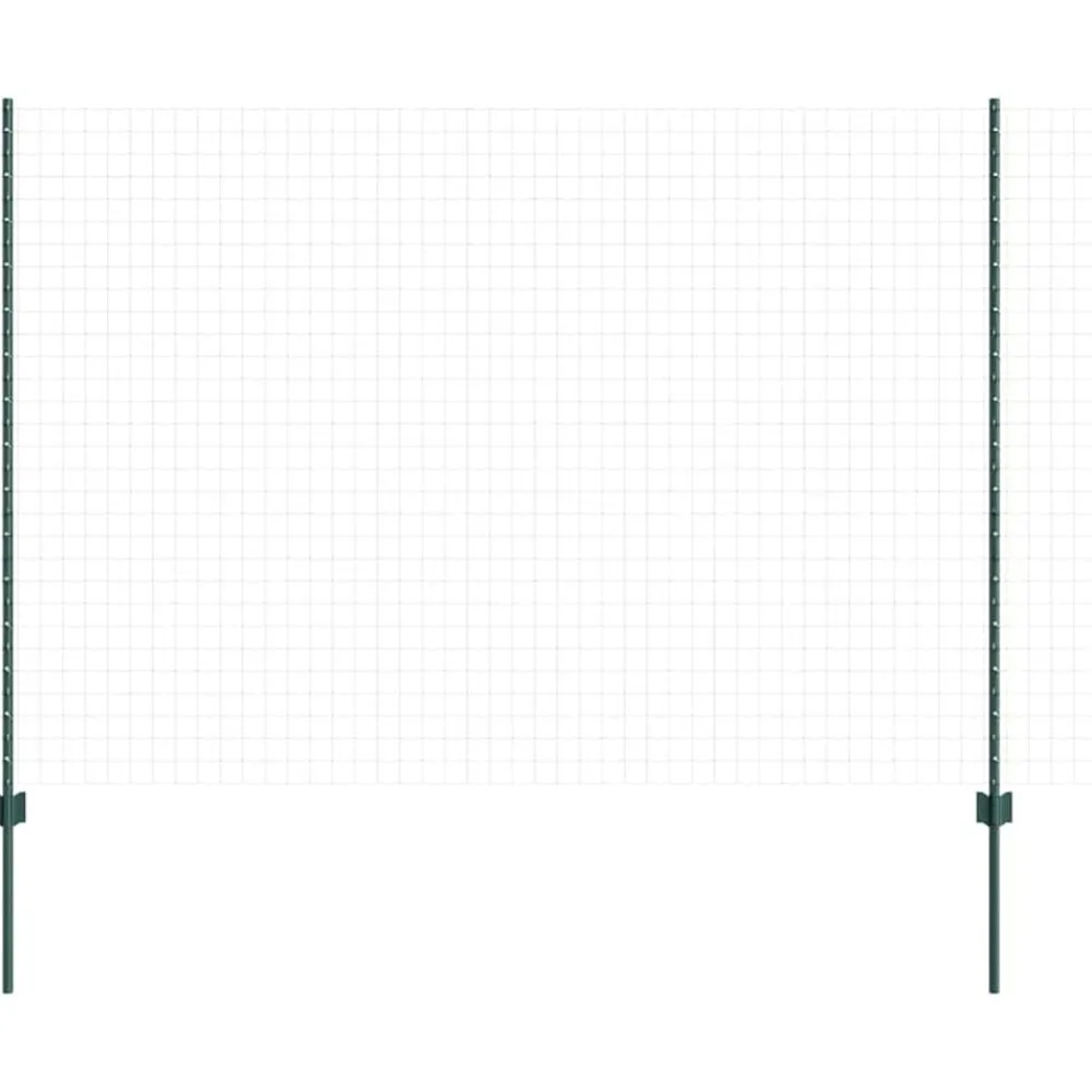Afrasteringspaal 11 pcs Groen 150 cm Staal>vidaXL Hot