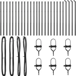 Tuinafscheidingen*vidaXL Afrasteringspaal 26 pcs 3,2 x 3,2 x 80 cm Grijs
