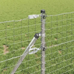 Tuinafscheidingen*vidaXL Afrasteringspaal 13 pcs Zilver Staal Gegalvaniseerd staal