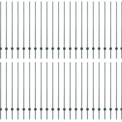 Afrasteringspaal 44 pcs Groen 180 cm Staal>vidaXL Clearance