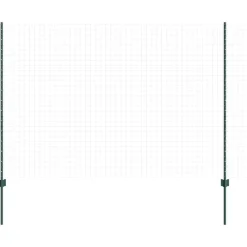 Tuinafscheidingen*vidaXL Afrasteringspaal 5 pcs Groen 150 cm Staal Staal/groen